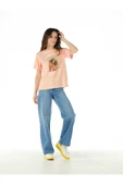 Somon Baskılı Üzeri Boncuklu T Shirt thumbnail 3