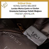 Levidor Mavi Kadın Monogram Lisans Baskılı Cüzdan thumbnail 4