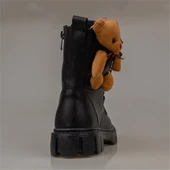 Trend Adımlar Siyah Cute Bear Kız Çocuk Postal Bot thumbnail 4
