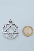 Heartagram Gümüş Kaplama Kolye Ucu thumbnail 3