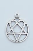 Heartagram Gümüş Kaplama Kolye Ucu thumbnail 1