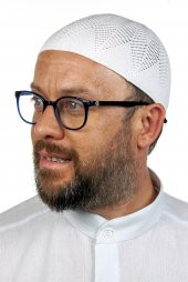 Berra Çelik Örme Dantel Namaz Takkesi Beyaz 1 Adet thumbnail 1