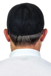 Berra Çelik Örme Dantel Namaz Takkesi Lacivert 1 Adet thumbnail 3