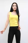 Moda Çizgi Triko Atlet Sarı thumbnail 3
