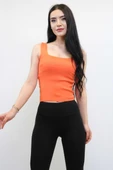 Moda Çizgi Triko Atlet Turuncu thumbnail 1