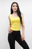 Moda Çizgi Triko Atlet Sarı thumbnail 1