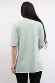 Moda Çizgi Zincir Aksesuarlı Tshirt Mint thumbnail 2