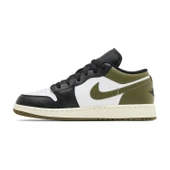 Air Jordan 1 Low Black Toe Medium Olive thumbnail 2
