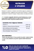 Nutraxin C Vitamini 500 Mg 30 Adet Çiğneme Tableti thumbnail 2