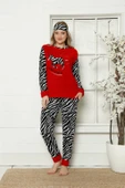 Moda Çizgi Polar Kadın Pijama Takımı thumbnail 2