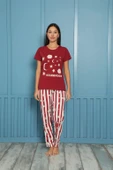 Moda Çizgi Kadın Penye Pijama thumbnail 2