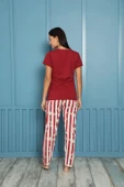 Moda Çizgi Kadın Penye Pijama thumbnail 3