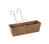 Omnipazar SO-YB02A Askılı Yalı Balkon Saksı 10.8 lt Mocha 3 Adet thumbnail 3