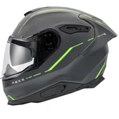 NEXX Y.100R REACT KASK MAT GRİ - YEŞİL thumbnail 1