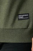 Erkek Haki Basic Bisiklet Yaka Sweatshirt thumbnail 5