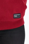 Kadın Bordo Kapüşonlu Basic Örme Sweatshirt thumbnail 5