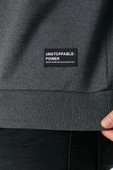Erkek Antrasit Basic Bisiklet Yaka Sweatshirt thumbnail 4