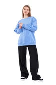 Mavi Kadın Pamuklu Oversize Basic Bisiklet Yaka Sweatshirt thumbnail 1