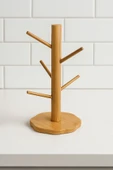 Bambu Fincan Rafı, Bambu Bardaklık (35CM) thumbnail 2