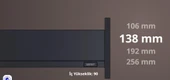Samet Flowbox 138/18 Frenli Antrasit 500mm thumbnail 2