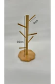 Bambu Fincan Rafı, Bambu Bardaklık (35CM) thumbnail 5