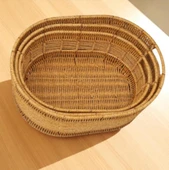 Oval Rattan Orta Boy Sepet thumbnail 3