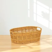 Oval Rattan Küçük Boy Sepet thumbnail 4