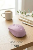 Mouse Çift Modlu Sessiz Kablosuz Fare TM17 Pembe thumbnail 2