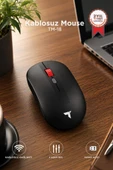 Mouse Çift Modlu Sessiz Kablosuz Fare TM18 Siyah thumbnail 1