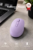 Mouse Çift Modlu Sessiz Kablosuz Fare TM17 Mor thumbnail 1