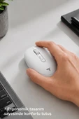 Mouse Çift Modlu Sessiz Kablosuz Fare TM17 Beyaz thumbnail 5