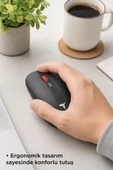 Mouse Çift Modlu Sessiz Kablosuz Fare TM18 Siyah thumbnail 5