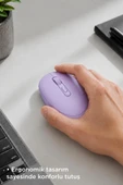 Mouse Çift Modlu Sessiz Kablosuz Fare TM17 Mor thumbnail 5