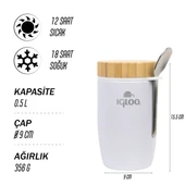 Igloo Bamboo Yemek Termosu 500ml-BEYAZ thumbnail 8