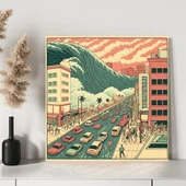 Yaklaşan Tsunami Kanvas Tablo thumbnail 3