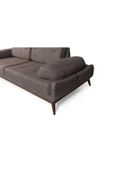 Perla Sofa   Nelson Üçlü Kanepe Keten Kahve thumbnail 4