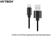 Hytech HY-X93 1m 2.A iPhone Lightning Şarj Kablosu Siyah thumbnail 2