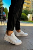 Erkek Beyaz Sneaker Ayakkabı thumbnail 3