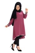 Moda Çizgi Desenli Tunik thumbnail 2