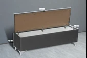 Vetra Sandıklı Bench Puf, Beyaz thumbnail 4