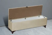 Vetra Sandıklı Bench Puf, Beyaz thumbnail 9