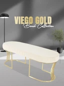 Viego Gold Striped Bench Puf thumbnail 7