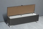 Vetra Sandıklı Bench Puf, Beyaz thumbnail 3