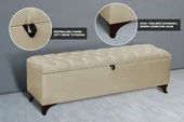 Vetra Sandıklı Bench Puf, Beyaz thumbnail 8