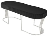 Viego Silver Striped Bench Puf thumbnail 2