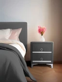 Doppia Linea Silver Komodin, İki Çekmeceli thumbnail 1