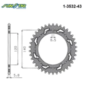 ARKA DİŞLİ KAWASAKI KLR 650cc 1990-2017 thumbnail 2