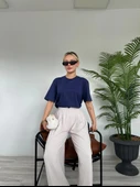 Kadın Basic Tshirt Lacivert thumbnail 1