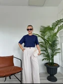 Kadın Basic Tshirt Lacivert thumbnail 2