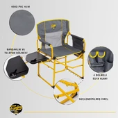 FUNKY CHAIRS Extra Katlanabilir XL Kamp Sandalyesi – Sarı thumbnail 5